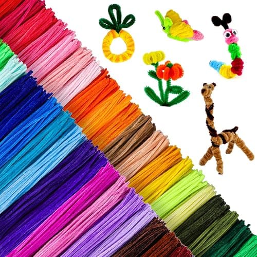 Caydo 3000 Pieces Pipe Cleaners 40 Assorted Colored Chenille Stems with 100 Pieces Wiggle Eyes for Art and Crafts and Easter Decorations (6 mm x 12 inch) thumbnail 8