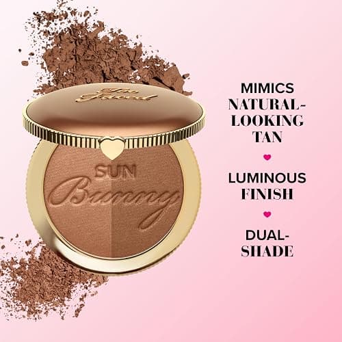 Too Faced Sun Bunny Bronzer | Buildable Highlighter + Bronzer Duo for Luminous Glow and Sun-Kissed Finish, 0.28 Ounce thumbnail 6