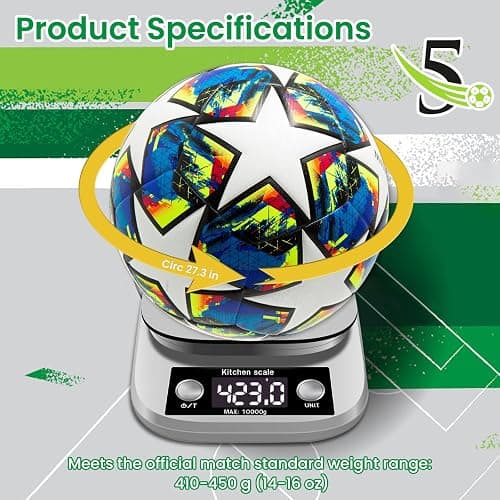 ZWAW Size 5 Soccer Ball, Waterproof PU Leather, Official Match Ball, with Pump & Needles thumbnail 5