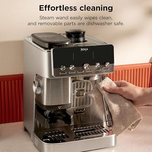 Ninja Luxe Café Mini Plus with AutoFroth, Espresso & Drip, Stainless, ES351 | Built-in Burr Grinder, Precision Scale & Hands-Free Auto Frothing, Lattes, Cappuccinos & More thumbnail 9