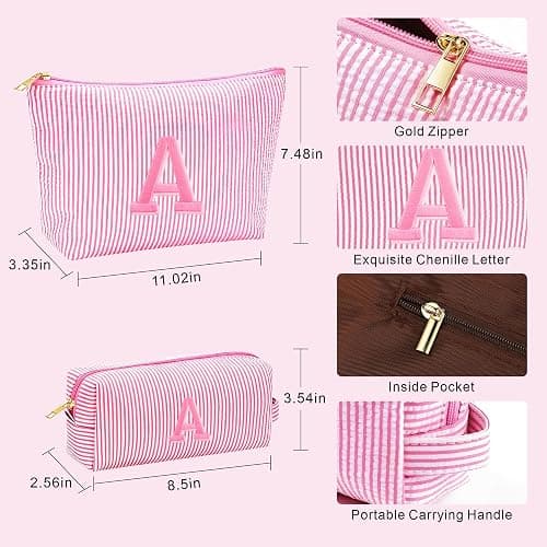Fohufo Back to School Gifts for Girls - Personalized Makeup Bag Set | Teen Girl Gifts Trendy Stuff | Birthday Gifts for Girls | Back to School Gifts for Girls | Girls Makeup Bag | Travel Gifts thumbnail 4