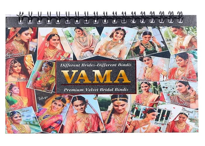 VAMA Premium Velvet Multicolor Forehead Stickers Bindiya Bindis Bollywood Bindi Booklet for Women (Pack of 948 - Bindi Book) thumbnail 8