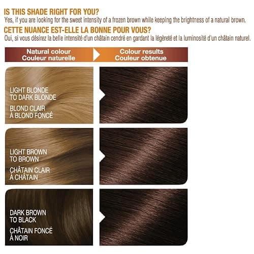 Garnier Belle Color Permanent Hair Dye, 48 Mocha Brown, 100% Grey Coverage, Enriched with Argan Oil and Wheat Germ Oils - 1 Application, Packaging may vary thumbnail 6