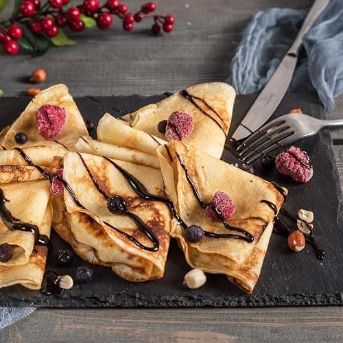 Moss & Stone Electric Crepe Maker – 8” Portable Crepe Pan Nonstick with Dipping Plate, Auto Shut-Off, On/Off Switch, Even Heating & One Automatic Temperature Control – Compact Crepe Maker thumbnail 2