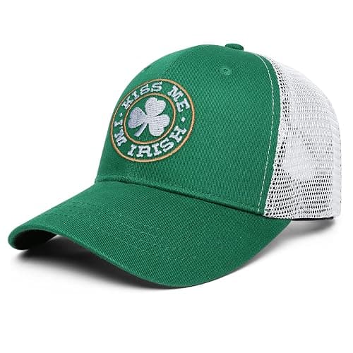 St Patricks Day Trucker Hat for Men, St Patricks Day Adjustable Washable Green Shamrock Baseball Cap thumbnail 2