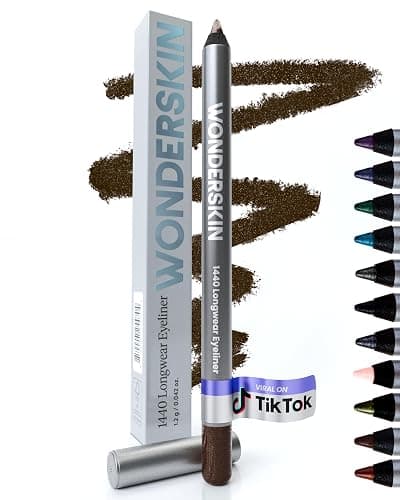 Wonderskin Eyeliner Pencil, 1440 Longwear Brown Glitter Eyeliner Pencil - Waterproof, Sharpenable & Smudge Proof - Image 1