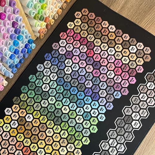 Wook Books Color Swatch Desk Mat – 23" x 14" Compatible with Ohuhu Honolulu Alcohol Markers - Image 1