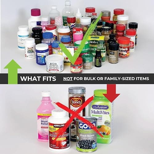 Cabinet Caddy SNAP! Spice Rack Organizer for Cabinet - Slide & Rotate Seasoning Organizer - 4 Snap-In Adjustable Shelves for 5 Tier of Storage - Magnetic Modular Design - 8.9”H x 6.1”W x 10.8”D thumbnail 6