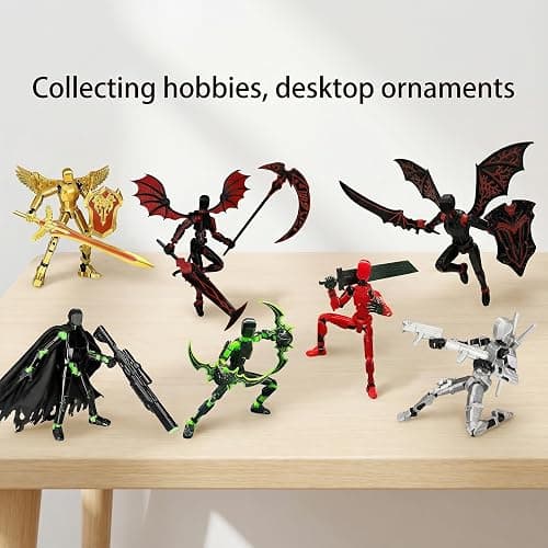 Pthjswj T13 Action Figure Set - (Assembled) 3D Printed Action Figure, Titan 13 Action Figure, Multi-Jointed Movable Dummy 13, Robot Action Figure, Birthday Gifts for Boys, Girls Desktop Decorations thumbnail 6