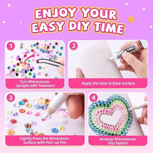 150000Pcs Rhinestones for Bedazzling, 18 Colors Resin Jelly Rhinestones Set | 3mm Multicolor Bedazzling Kit, Flatback Gems for Crafting, Diamond Art Kit with B7000 Jewelry Glue & Tools for Nail and DIY thumbnail 6
