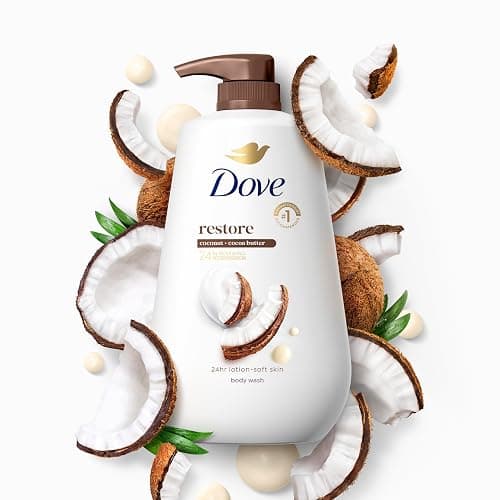 Dove Body Wash with Pump Restore Coconut & Cocoa Butter for 24hr Lotion-Soft Skin Moisturizing Skin Cleanser with No Sulfates No Parabens 30.6 Oz thumbnail 4