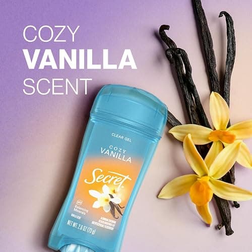 Secret Fresh Antiperspirant Deodorant for Women, 72hr Breathable Sweat & Odor Protection, Instant Freshness & Gentle, PH Balancing Minerals, Clear Gel, Cozy Vanilla Scent, 2.6 oz thumbnail 7