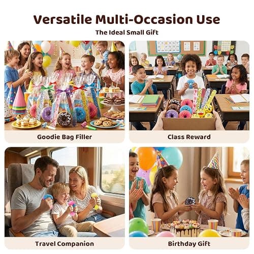 LovesTown 4PCS Donut Stress Ball - Artificial Donut Sensory Toys for Birthday Party Favors, Photo Props & Display thumbnail 7