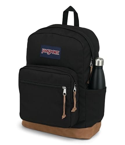 JanSport Right Pack Backpack - Durable Daypack with Padded 15" Laptop Sleeve, Spacious Main Compartment & Integrated Water Bottle Pocket - Black thumbnail 4