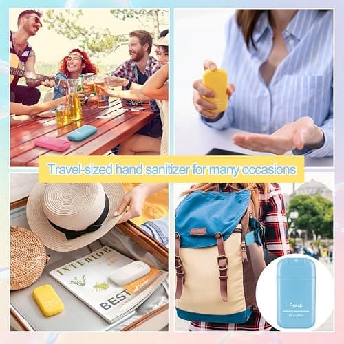 12 Pack Mist Hand Sanitizer Spray with Keychain Power Mini Hand Sanitizer Bulk Travel Size 1oz Scented Moisturizing Variety Pack Back to School Teacher Gift Staff Positive Employee Gift(Fresh) thumbnail 6
