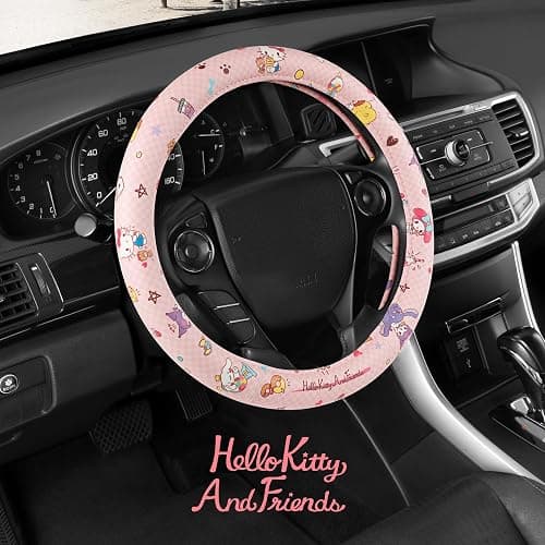 Hello Kitty and Friends Steering Wheel Cover, Universal Fit Cute Accessories for Women, Stylish Decor Gift Hello Accessories - Fits Standard Wheels 14.5"-15" thumbnail 8