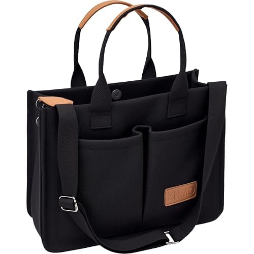 ZHMO Canvas Tote Bag for Women,Women's Bags Crossbody Bags Work Laptop Tote Bag Large Handbags Purse for Travel Nurse Teacher - Image 1
