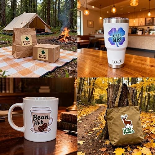 1-2500 Custom Sticker roll, 1"-10" inch Personalized Waterproof Vinyl Labels, Corporate Business Stickers, Design Any Logo Image Photo Text Name Address QR Code thumbnail 9