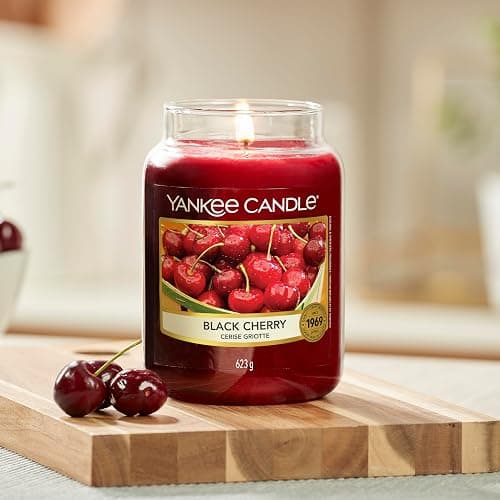 Yankee Candle Scented Candle | Black Cherry Large Jar | Long Burning Candles: up to 150 Hours | Perfect Gifts for Women thumbnail 2