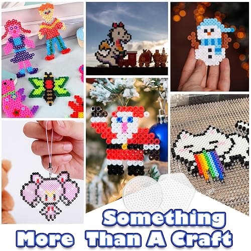 FUNZBO 15000+ 5mm Fuse Beads Kit - 72 Colors | 66 Patterns, Christmas Arts and Crafts for Kids, Art Decorations for Room, Christmas Toys Gifts for Girls, Boys and Teens Age 5+ Years Old thumbnail 5