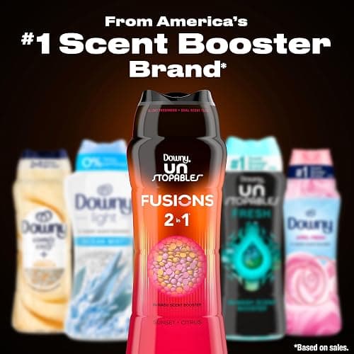 Downy Unstopables Fusions Scent Duos Laundry Scent Booster Beads, Sunset and Citrus Scent, 10.7 OZ, 24hr non-stop freshness with 2 in 1 dual scent laundry scent beads thumbnail 8