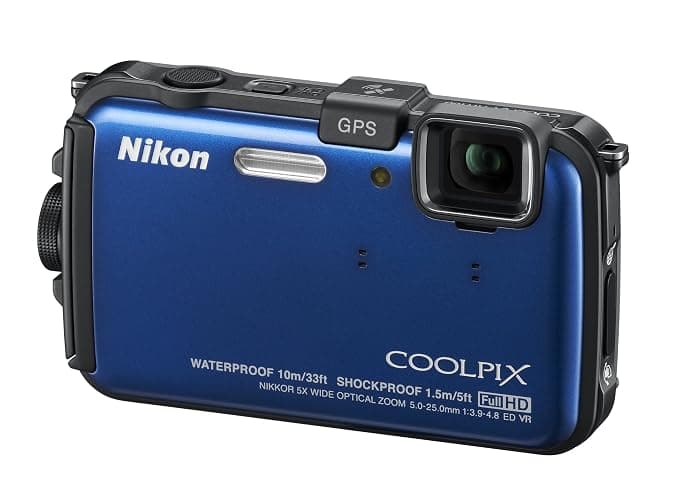 Nikon COOLPIX AW100 16 MP CMOS Waterproof Digital Camera with GPS and Full HD 1080p Video (Blue) (OLD MODEL) thumbnail 2