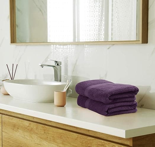Utopia Towels 8 Piece Luxury Towel Set – Majestic Plush, Super Absorbent & Quicker-to-Dry, Thick 100% Ring Spun Cotton Towels for Bathroom, Spa & Hotel – 2 Bath, 2 Hand, 4 Washcloths, Plum thumbnail 6