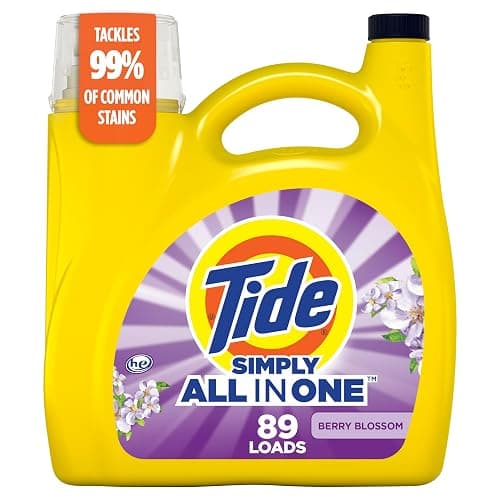 Tide Simply Clean & Fresh Liquid Laundry Detergent, Berry Blossom Scent, 89 loads, 117 fl oz - Image 1
