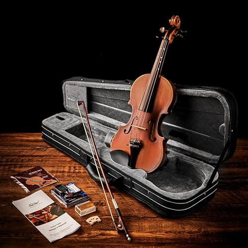Eastar 4/4 Full Size Violin Set Matte Fiddle for Beginners Adults with Hard Case, Rosin, Shoulder Rest, Bow, Tuner and Extra Strings (Imprinted Finger Guide on Fingerboard), EVA-3 thumbnail 6