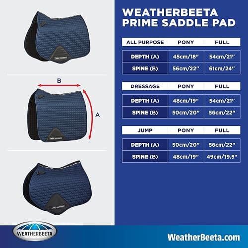 WeatherBeeta Prime Jump Shaped Saddle Pad, Purple Penant, Full thumbnail 2