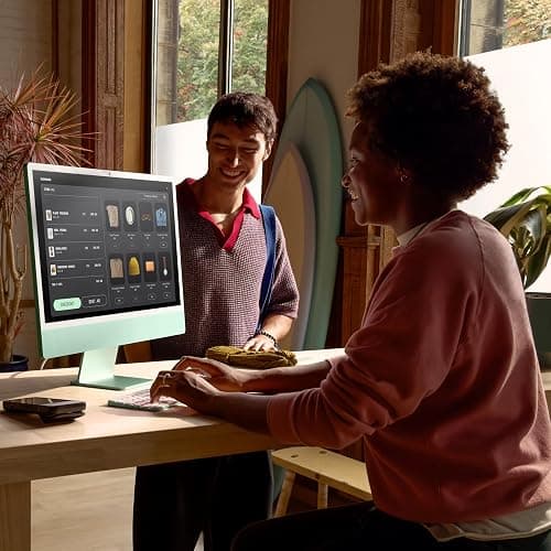 Apple 2024 iMac All-in-One Desktop Computer with M4 chip with 8-core CPU and 8-core GPU: Built for Apple Intelligence, 24-inch Retina Display, 16GB Unified Memory, 256GB SSD Storage; Pink thumbnail 5
