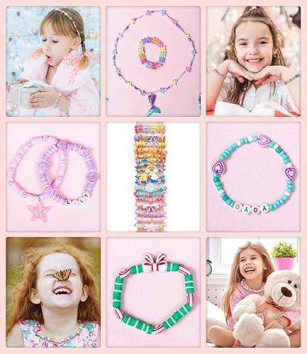 MiuCo Bracelet Making Kit for Kids Girls - Cute Beads for Jewelry Making Kit with Charms - Arts and Crafts for Make Necklaces - Birthday Gifts for Girls Ages 5 6 7 8 9 10 (Kids' Jewelry Making Kits) thumbnail 6