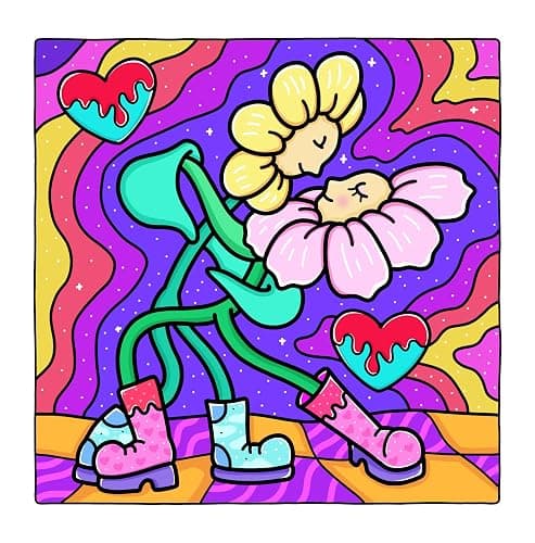 Trippy & Groovy: Psychedelic Coloring Book for Adults Featuring Mushrooms, Aliens, Magic Worlds and Illusions for Relaxation thumbnail 5