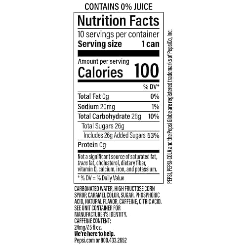 Pepsi Wild Cherry Cola Soda Pop Mini Cans, 7.5 Ounce Mini Cans (10 Pack) | Soda Pop thumbnail 2