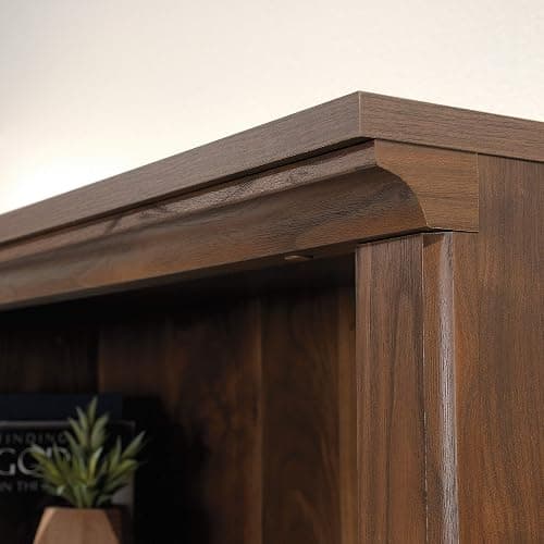 Sauder 5 Tier Book Shelf Wooden Bookcase Multipurpose Bookshelf for Home Office, Living Room, in Grand Walnut thumbnail 7