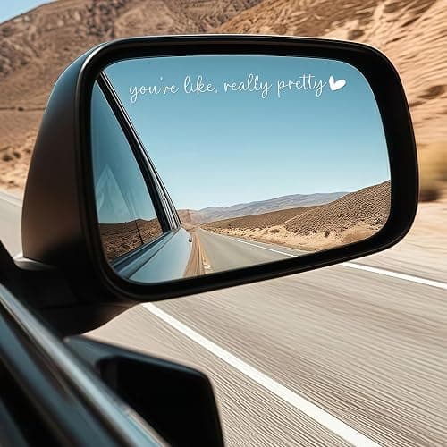 4 x You Are Like Really Pretty Rear View Mirror Sticker,Car Rear View Mirror Decal,Affirmation Rearview Mirror Stickers,Car Accessories For Women,Water Bottle Laptop Bumper Tumbler Vanity Window Decal thumbnail 2
