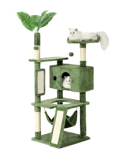 Hoopet 63IN Cat Tree Tower for Indoor Cats Large Adult, Cat Scratching Posts Featuring with Scratching Boards, Wide Plush Perch and Interactive Dangling Balls Ideal for Multi-Cat Households - Image 1