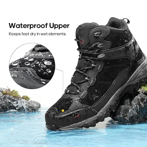 NORTIV 8 Men's Waterproof Hiking Boots Outdoor Mid Trekking Lightweight Mountaineering Shoes Paladin thumbnail 2