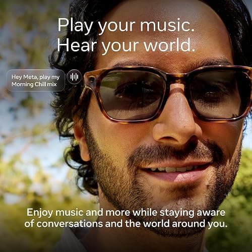 Meta Fury Classic Black | Smart AI glasses for Women, Men — Meta AI, 12MP Camera, Live Translate — 3K HD Resolution — 8+ Hour Battery — Brown Gradient Lenses thumbnail 5