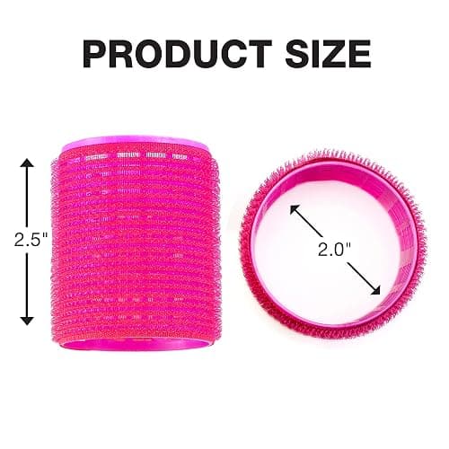 Conair Heatless Curls - Extra Large Hair Rollers - heatless overnight curlers for long lengths - volumized waves - Hot Pink - 9 Count w/storage case thumbnail 6
