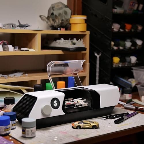 FUN-TECH-LAB Windsible, Desktop Wind Tunnel, for 1:64 Diecast Car Models, Miniature Wind Simulation, Display Stand, for Collectors and Hobbyists thumbnail 2