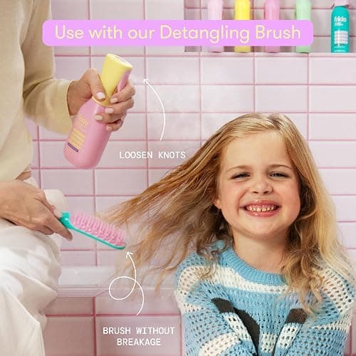 Frida for Kids Leave-In Conditioner & Detangling Mist, Kids, 8 oz | Leave-in conditioner with panthenol detangles all hair types, softens strands and helps reduce breakage during brushing. thumbnail 6