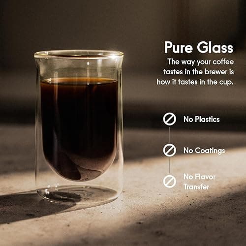 FLUR Tasting Glasses (Set of 2) Perfect for Coffee, Matcha, Tea & More – For Hot or Iced Drinks – Double-Walled Borosilicate Glass – Handmade, Lightweight & Durable – 11oz (Clear) thumbnail 3