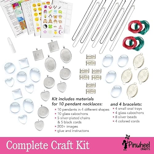 Pinwheel Crafts Pendant Jewelry Making Kit for Girls 8-12+ Years, Necklace and Bracelet Making Kit for Kids – Single Craft to Create Multiple Necklace & Bracelet for Teens with 200 Designs thumbnail 5
