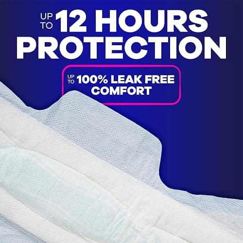 Always Maxi Pads for Women, Extra Heavy Overnight Pad with Wings, Size 5, Unscented, 36 Count thumbnail 5