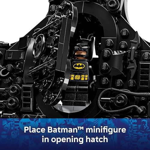 LEGO DC Batman: Batman Logo Building Toy - Super Hero Bedroom Decor for Kids, Boys & Girls, Ages 12+ - with Classic & Golden Batman Minifigures - Gift Idea for Birthdays & Fans - 76330 thumbnail 4