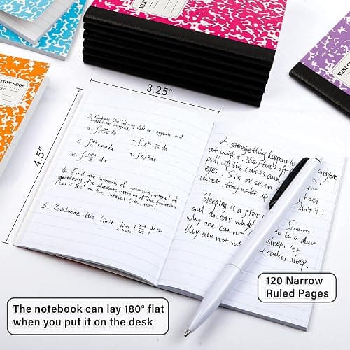 feela Mini Composition Notebook, Cute 30 Pack 5 Pastel Colors Narrow Ruled Mini Composition Books Bulk, Small Pocket Marble Journal Notebooks for Kids Students College, Pocket Size 4.5 x 3.25 in thumbnail 2