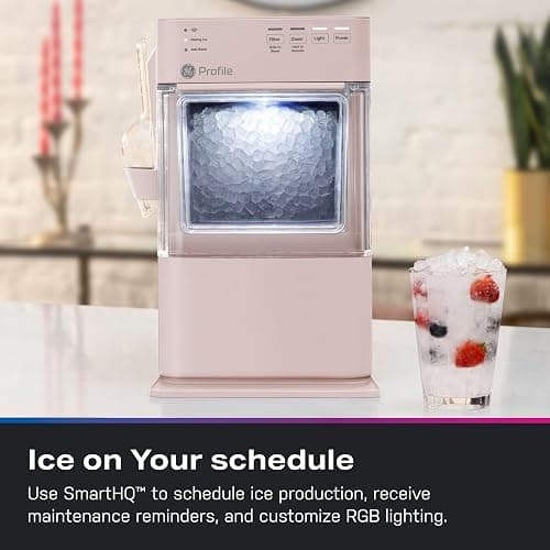 GE Profile Opal Mini Nugget Ice Maker, Chewable Ice in 5 min, 36 lbs/Day | Soft Pebble Ice, Top Fill Water Reservoir, WiFi & App Control, Portable & Compact, 1 Pack Descaler & Scoop Included thumbnail 8