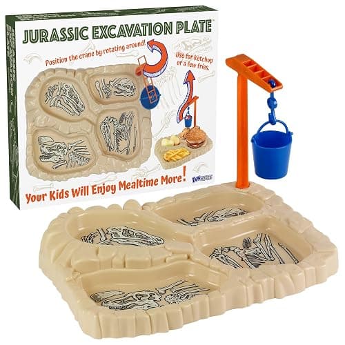 Dinosaur Meal Set, Dino Kids Plate and Condiment Holder, Jurassic Dinosaur Toddler Dinnerware thumbnail 8