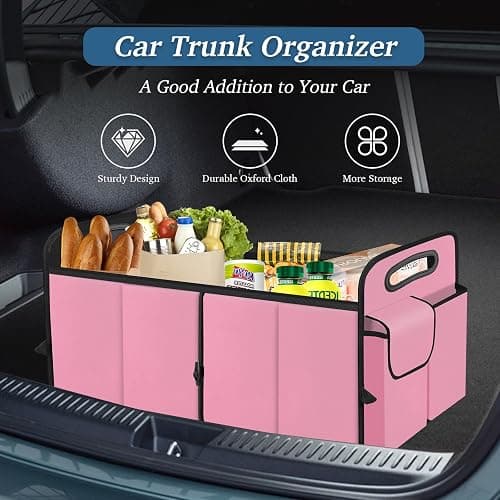 HABOPET Trunk Organizer, Collapsible Waterproof Multi-Compartment Trunk Organizer for SUVs & Sedans, Car Storage with Reinforced Handles, Car Accessories for Women and Men, 52L thumbnail 3